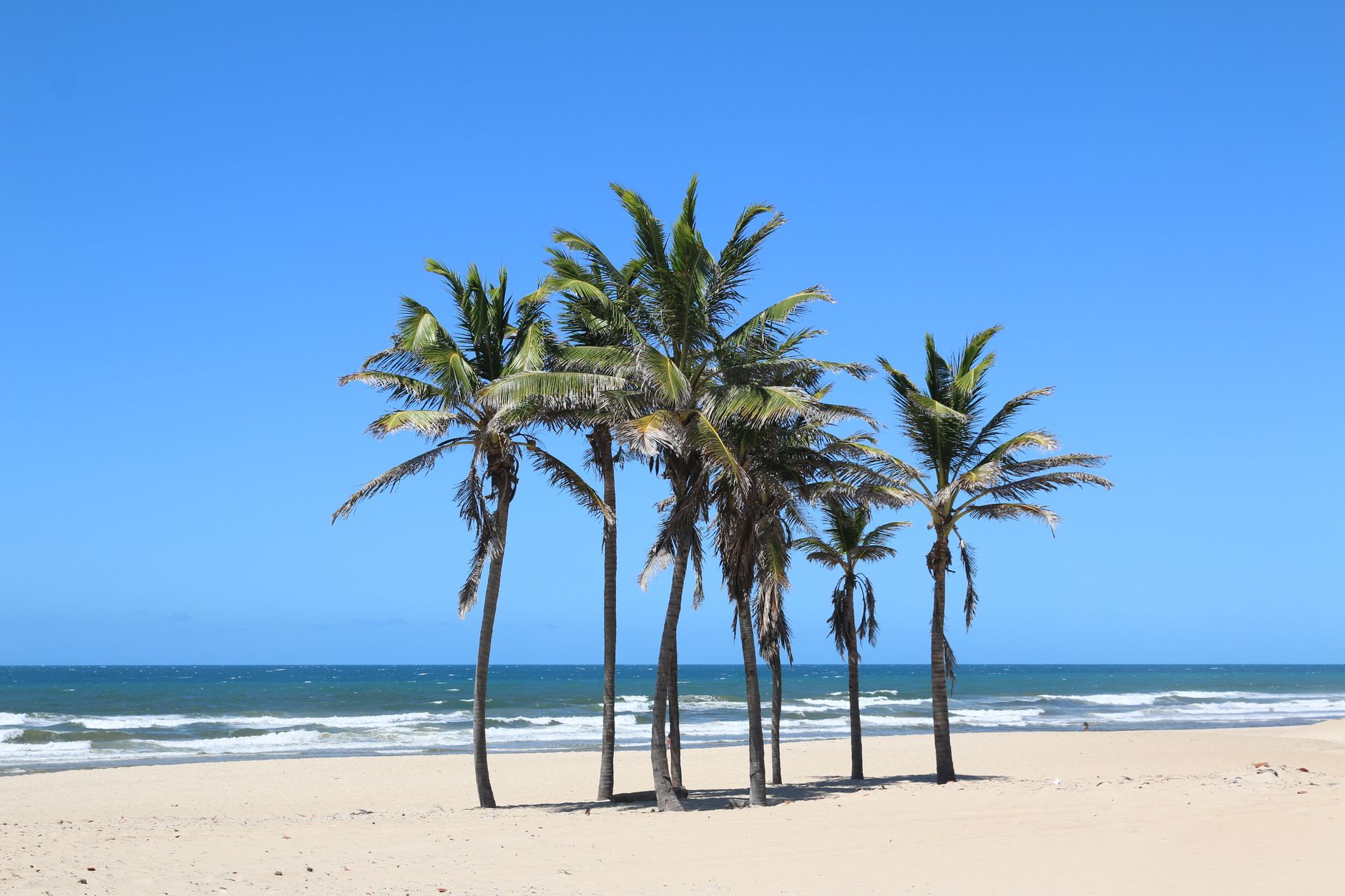 Vista panoramica da praia de Xai-Xai e do Oceano Indico em Mocambique